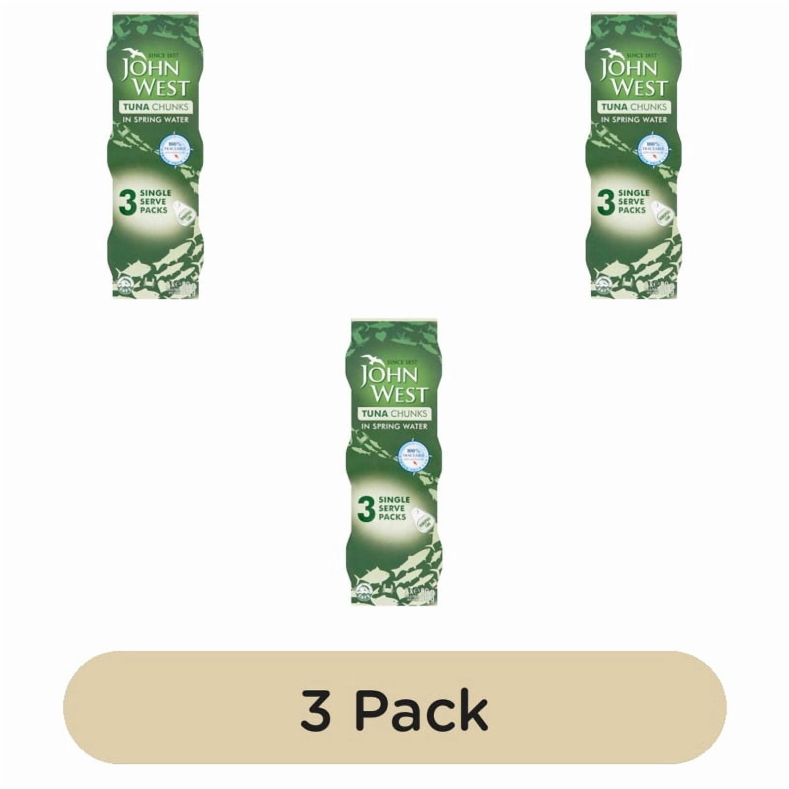 John West Tuna Chunks In Spring Water 3 x 80g, British Import (Pack of 3)