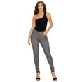 thumbnail image 4 of Women's 5 Pocket Soft Knit Skinny Jeggings, Charcoal, ML, 4 of 5