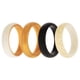 thumbnail image 1 of Juego de anillos de boda de silicona de 2 capas - Oro de ROQ para mujer - Anillo de 4 x 9 mm, 1 of 1