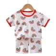 thumbnail image 4 of Curenmufel Pyjama Garçons Été Grands Garçons Pyjama 2 Pcs Court PJS Mignon Dessin Animé Tenue de Nuit 3T 4T (Rouge,3-4 Ans), 4 of 4