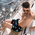 thumbnail image 2 of luoweisi Men's Beach Shorts Quick Dry Swim Trunks with Mesh Lining Christmas Snowflakes L, 2 of 5