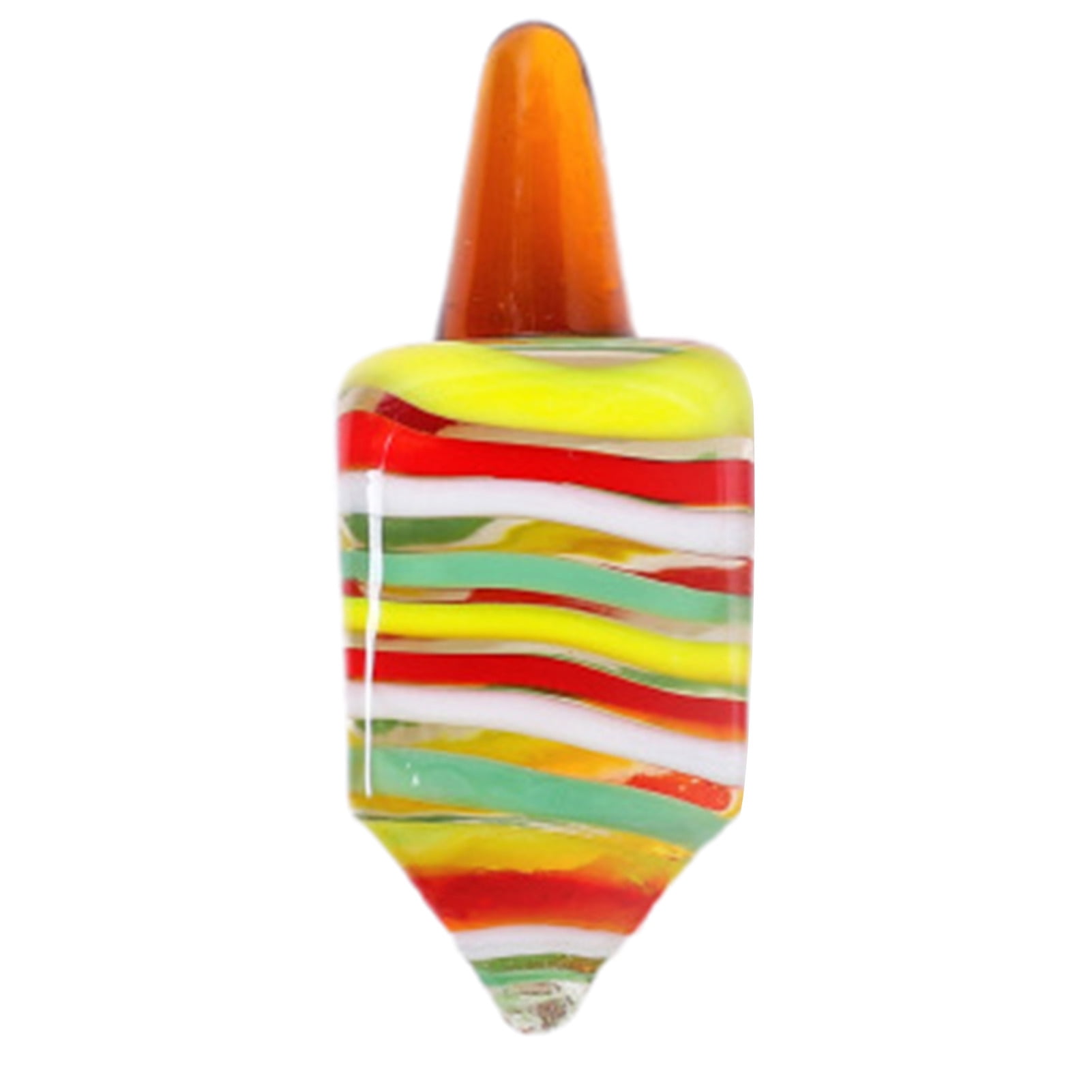 Farfi Glass Spinning Top Rotating Multicolor Small Size Handmade