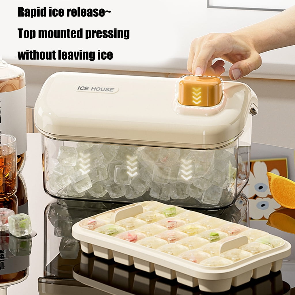 BQBQERT Multipurpose Ice Maker Storage Container Practical Ice Cube Maker with Lid 28/56Grids Ice Tray for Clean Ice Cube