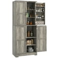 thumbnail image 1 of HOMCOM Farmhouse Kitchen Pantry Cabinet, Kitchen Storage Cabinet, Grey, 1 of 10