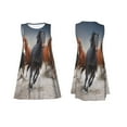 thumbnail image 7 of KLL Running Horses Pattern Womens Summer Dresses 2025,Loose Round Neck Sleeveless Sundresses Tank Dresses with Pockets, 7 of 7