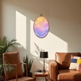 thumbnail image 5 of Canvas Wall Art Bright Pastel Rainbow Gradations Yellow Gold Pink Cyan Purple Clouds Oval Framed Canvas Prints Vintage Wall Hanging Decor for Home Decorations 8.6"x11.4", 5 of 7