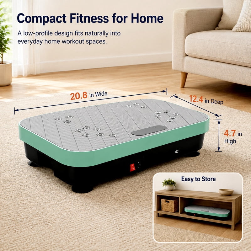 Vibration Plate Exercise Machine for Lymphatic Drainage, Vibrating Fitness Platform 450 lbs Capacity Full Body Shaker Workout Equipment, Vibration Platform Machine Shaping Vibrate Board Sport Home