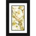 thumbnail image 1 of Murdock, Ramona 18x32 Black Ornate Wood Framed with Double Matting Museum Art Print Titled - Golden Glitter Roses No. 1, 1 of 4