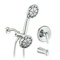 thumbnail image 6 of Proox 5 inch High Pressure Dual 2 in 1 Rain Showering Faucet Handheld Combo Set with Bathtub Spout, 6 of 7