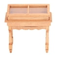 thumbnail image 2 of Armoire d'Exposition Maison de Poupée 1/12, Couvercle Rabattable Compact Meubles en Bois Décoration Miniature, 2 of 8