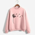 thumbnail image 2 of CEHVOM Femmes Mode Décontractée Imprimé Col Rond Ample Manches Longues Hauts Courts Blouse Chandails Sans Capuche Liquidation, 2 of 5