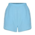 thumbnail image 7 of Homenesgenics Shorts for Women Women's Loose Solid Color Shorts Thin Casual Shorts Sports Wearable Shorts Elastic Waist Blue XL, 7 of 7