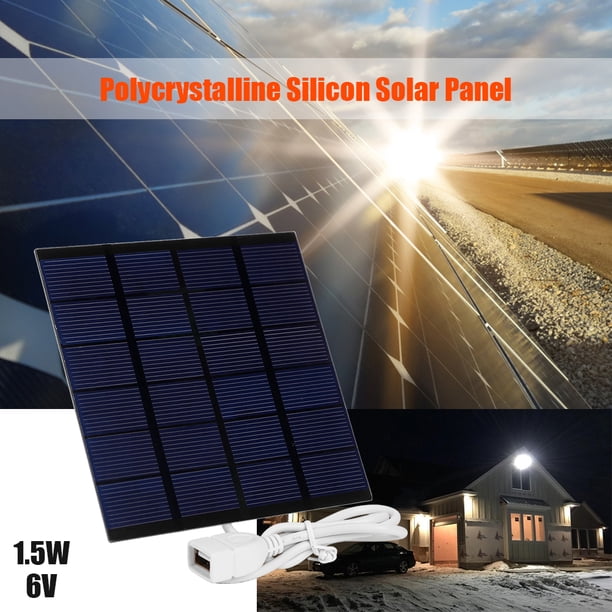 Kuymtek El panel solar DIY del polisilicio USB del viaje al aire libre para la batería ligera del teléfono móvil