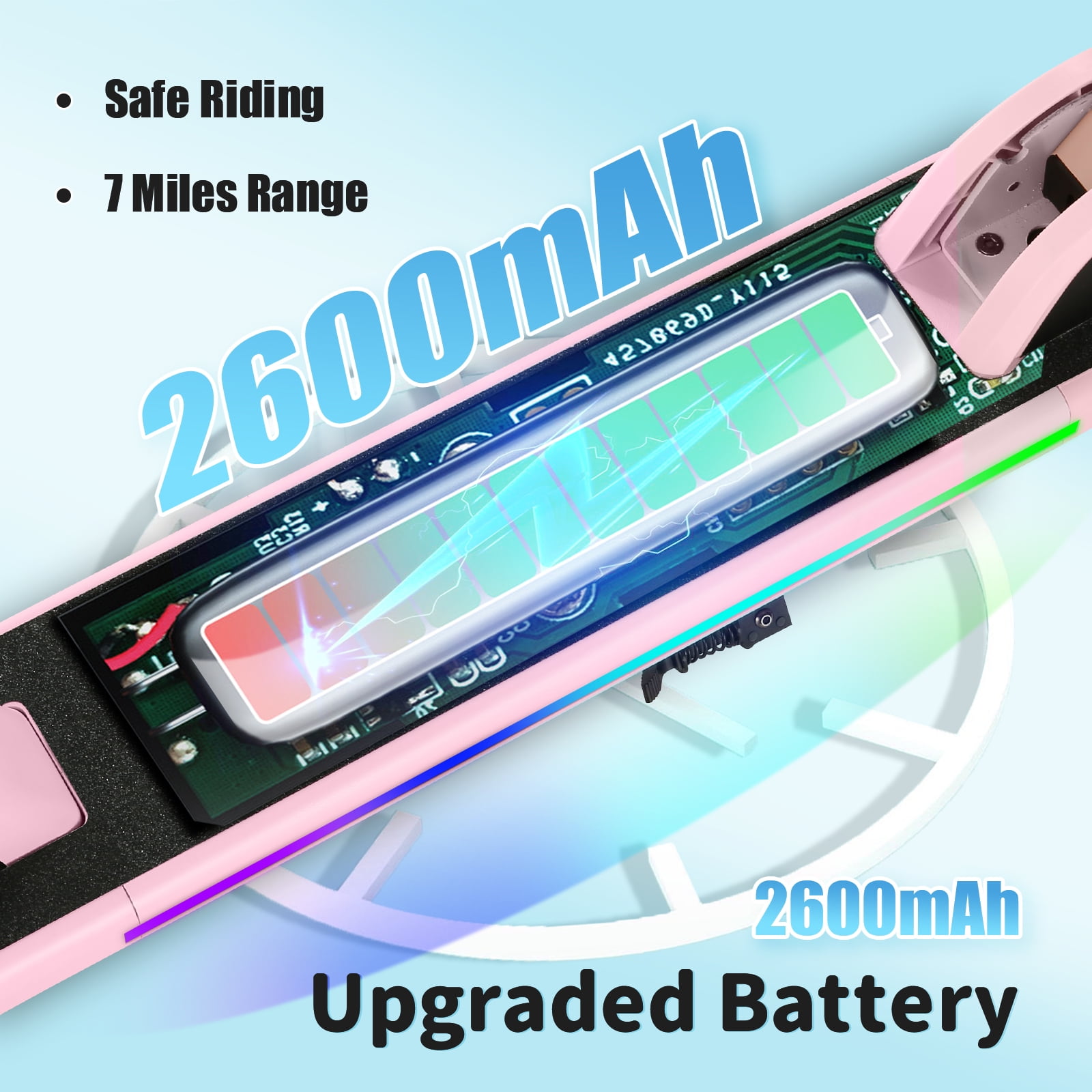 SANOPY 180W Electric Scooter for Kids, 3 Speeds and Height Adjustable,up to 10 mph, 80 Mins Ride Time,LED Visible Display for Kids Ages 6-14,Ideal Gifts for Kids