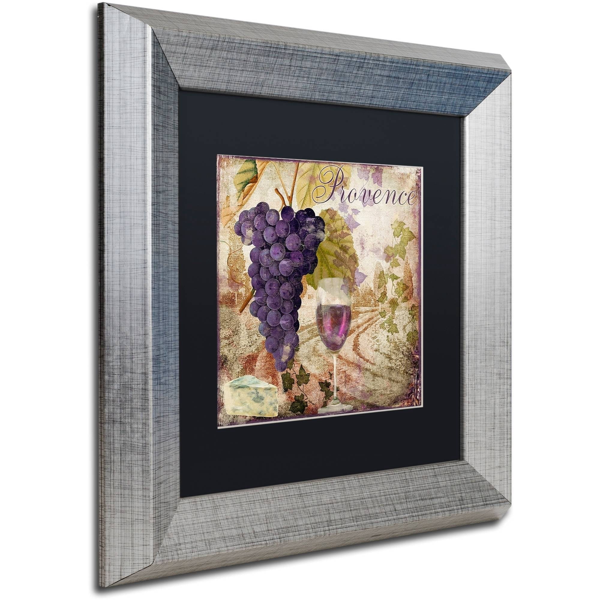 Trademark Fine Art "Wine Country III" Canvas Art by Color Bakery Black Matte, Silver Frame