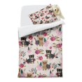 thumbnail image 2 of Yorkie and Floral Duvet Cover and Pillowcase Set for Single Bedding, Bedroom Accessories for Kids Teens, 2 of 5