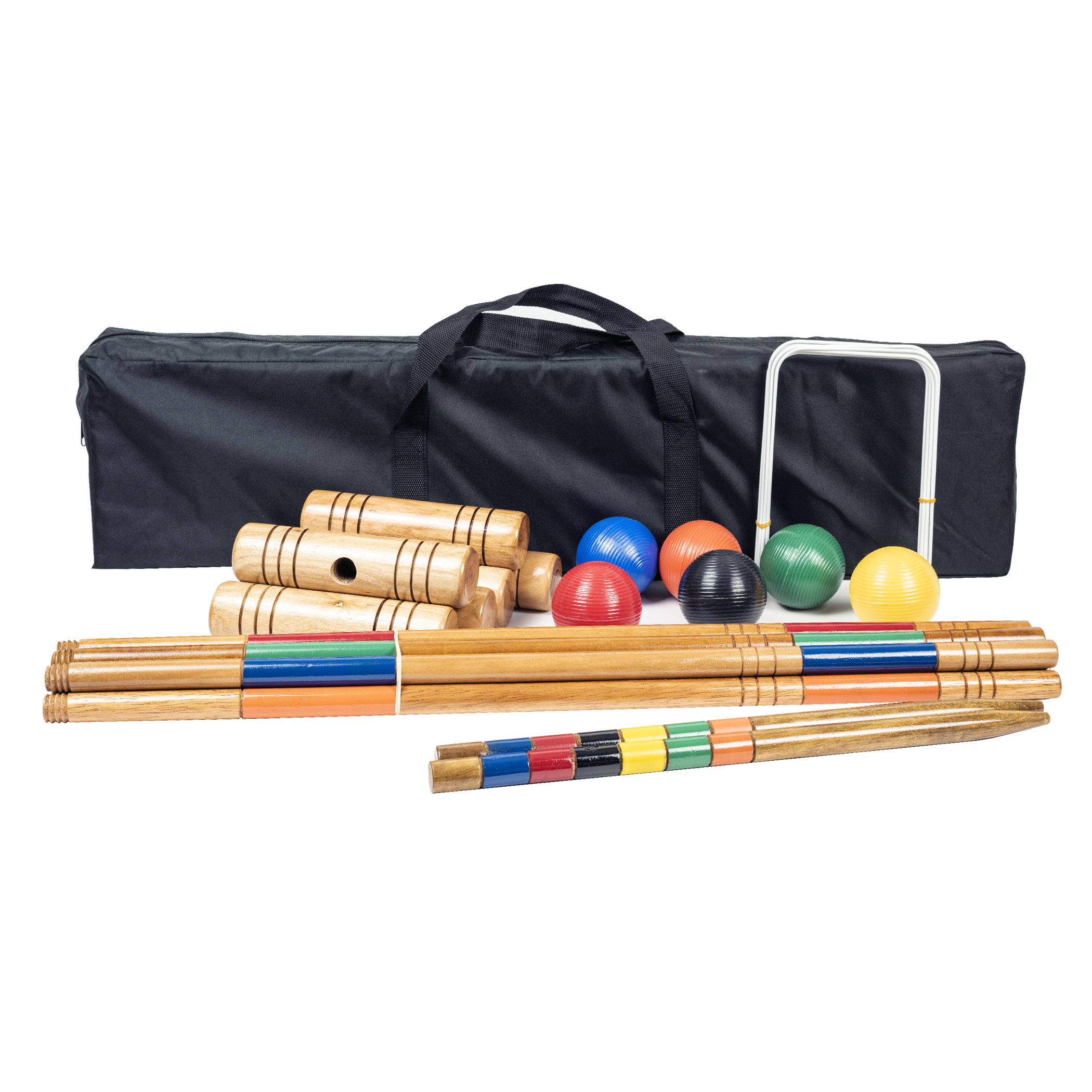 Gener8 Wood 6 Player Croquet Lawn Game Set (24 Pieces)