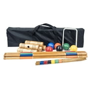 Gener8 Wood 6 Player Croquet Lawn Game Set (24 Pieces)