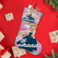 thumbnail image 4 of JOJO Siwa Tema: Calcetines de Navidad, fino lino blanco para colgar en escaleras y chimenea, decoración navideña para el hogar, regalo de Navidad.54cm×38cm, 4 of 5