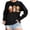 Black, variant on Halloween Sweatshirt for Women Hoodless Sweatshirt Fall Sweatshirt for Women Fashion Seasonal Autumn Pumpkin Loose Pullover Long Sleeve Tee Orange S