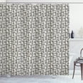 thumbnail image 1 of Ambesonne Asian Vibes Shower Curtain, Vintage Leafy Tree Art, 69"Wx70"L, Charcoal Grey Cream, 1 of 3