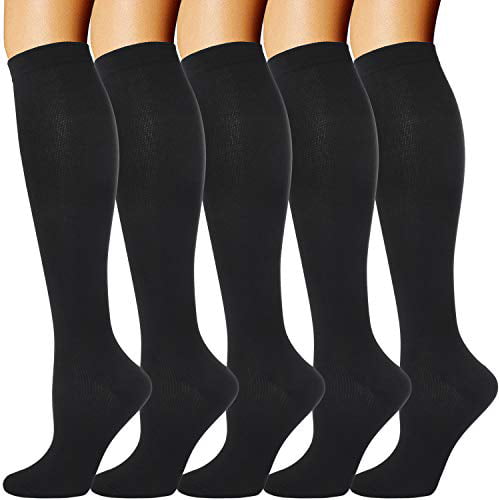 Nurses 3 Pairs Best Stockings for Running Flight for Men & Women 20-30 mmHg Compression Socks Travel