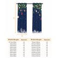 thumbnail image 6 of Fsddascl Blue Christmas Blackout Curtains for Bedroom/Living Room, Thermal Insulated Kitchen Curtains, Xmas Winter Pine Balls Snowflakes Grommet Darkening Window Treatment Drapes 52"x72"x2, 6 of 6