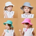 thumbnail image 4 of Toddler Beach Hat UPF 50+ Sun Protection,Kids Sun Hat Camping Wide Brim Baby Hats with Mesh Liner,3-8 Years, 4 of 11