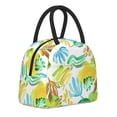 thumbnail image 2 of YFYANG Portable Waterproof Insulated Lunch Bag, Watercolor Abstract Plant Doodle Reusable Cooler Bag / Picnic Bag for Adults Teens, 2 of 9
