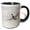 Black/White, variant on 3drose, Mallard Drake Flying in Heavy Snow, 11oz Two-tone Green Mug