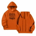 thumbnail image 5 of SERTG Big Kids Hooded Pullover Long Sleeve Fall Winter Active Brushed Feel Everyday Wear Top for Children 4-14 Years(Orange,13 Years), 5 of 6
