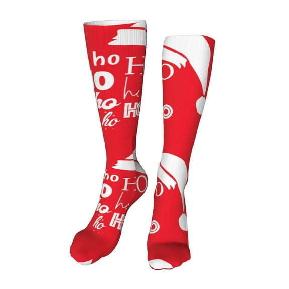 Naloa Saying Ho Ho Ho High Stockings Women Thigh High Stockings Over Knee Long Stockings-One Size