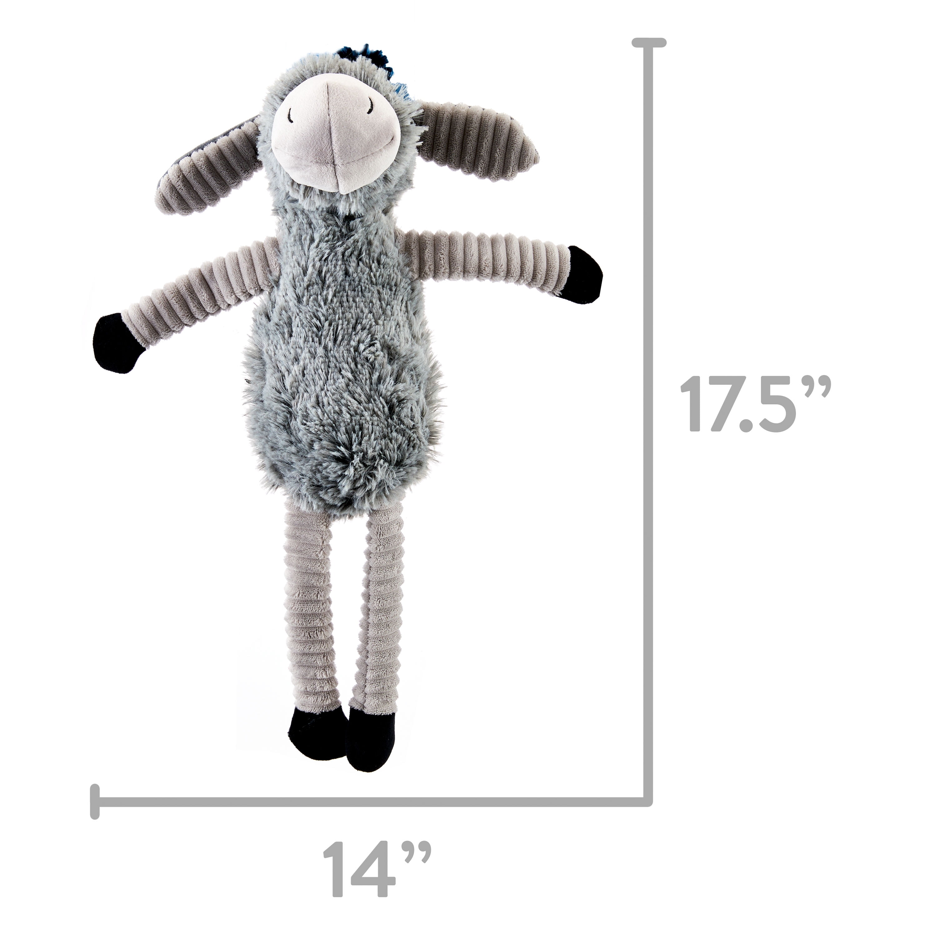(2 pack) Vibrant Life Plush Dog Toys, Donkey