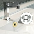 thumbnail image 5 of Uxcell Overflow Ring, Sink Round Cover Plastic Insert in Hole Round Caps for Kitchen Bathroom, Silver 6Pcs, 5 of 5