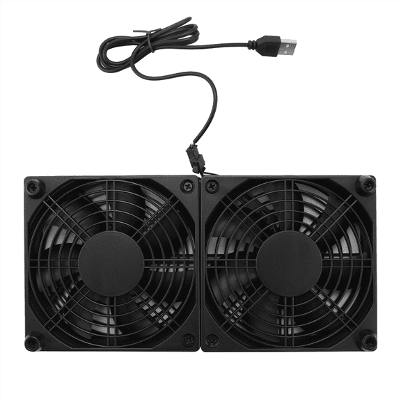 120Mm 5V USB Powered PC Router Dual Fans High Airflow Cooling Fan for Modem Receiver