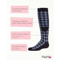 thumbnail image 3 of MeMoi Gingham Heart Cotton Blend Knee High Sock - Girls - Female, 6, Navy, 3 of 7