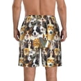 thumbnail image 3 of Kdxio Cute Dog Pattern Mens Casual Shorts - Drawstring Summer Beach Sports Shorts for Men, 3 of 9