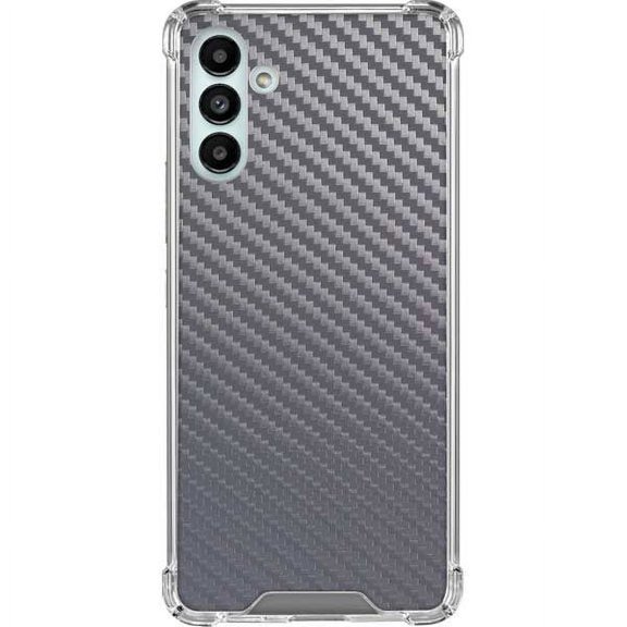Skinit Textures Silver Carbon Fiber Galaxy A13 5G Clear Case