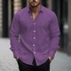 thumbnail image 1 of pstuiky camisa de manga larga para hombre, Camisa de manga larga con cuello estampado, informal y cómoda, para hombre. Tops de hombre m, 1 of 5