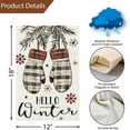 thumbnail image 4 of Hello Winter Garden Flag Glove MittenDouble Sided 12x18 Inch Small Burlap Welcome Holiday Yard Outdoor Outside Home Decoration, 4 of 6