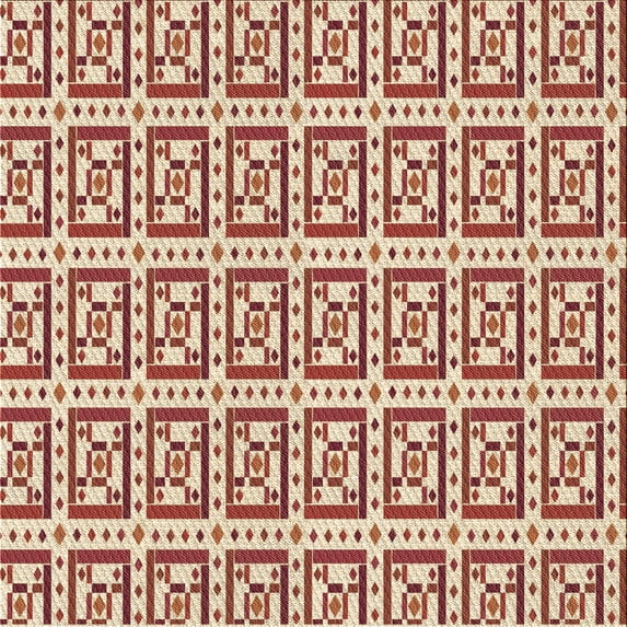 Ahgly Company Indoor Square Patterned Grapefruit Red Area Rugs, 8' Square
