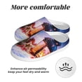 thumbnail image 6 of Daiia Lantern On Snow With Christmas Print Women’s Fuzzy Slippers Memory Foam Lightweight House Shoes Cozy Loafer Flannel House Shoes-46/47, 6 of 7