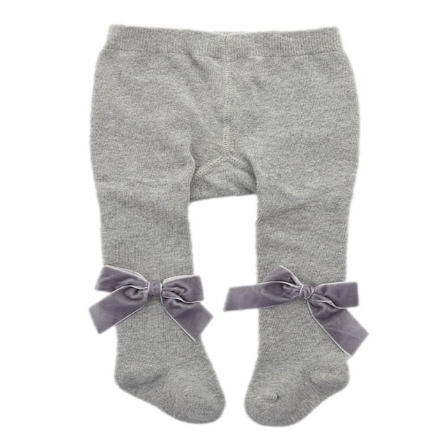 MesaSe Collants Unis pour Bébés Filles Leggings Extensibles avec Nœud