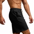 thumbnail image 6 of Men's Big & Tall 5" 7" 9" Jacquard Sweat Shorts - Pull On Soft Lounge Drawstring Sweatpant Athletic Gym Workout Short with Pockets Size M-5XL Black, 6 of 6