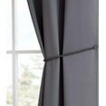 thumbnail image 3 of Nicole Premium Solid Thermal Insulated Draperies - Blackout Window Grommet Curtain Panel with Tiebacks (Panel Pair 38" W x 108" L, Light Grey), 3 of 5