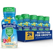 PediaSure Grow & Gain with Fiber & Immune Support, Vanilla, 8-fl-oz Bottle, Pack of 24