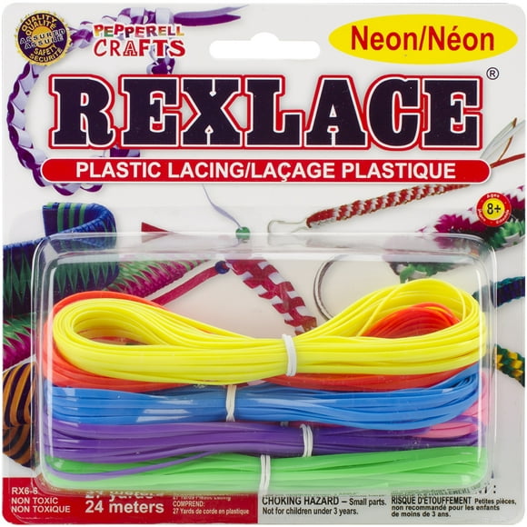 Rexlace Plastic Lacing 27yd-Neon