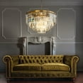 thumbnail image 6 of 8-Lights Modern Antique Gold 4-Tier Round Crystal Fringe Chandelier, 6 of 6