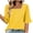 Yellow, variant on Women's Casual Polka Dot Square Neck Lace Short Sleeve Blouse Fashion Summer Printed Round Neck Tops Boho Vacation Party, Yellow XXL