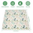 thumbnail image 3 of Dznils Baby Splat Mat for Under High Chair, Waterproof Non-Slip Floor Mat, 53" x 53", Blue Dinosaur, 3 of 11